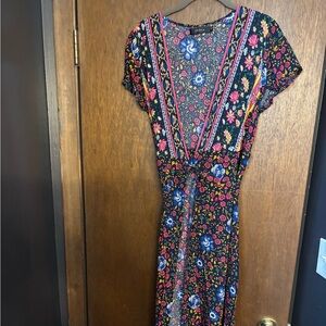 Floral Wrap Maxi Dress